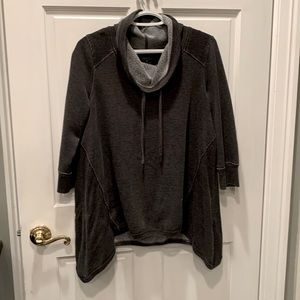 Calvin Klein M grey cowl neck athleisure sweatshirt 3/4 sleeve